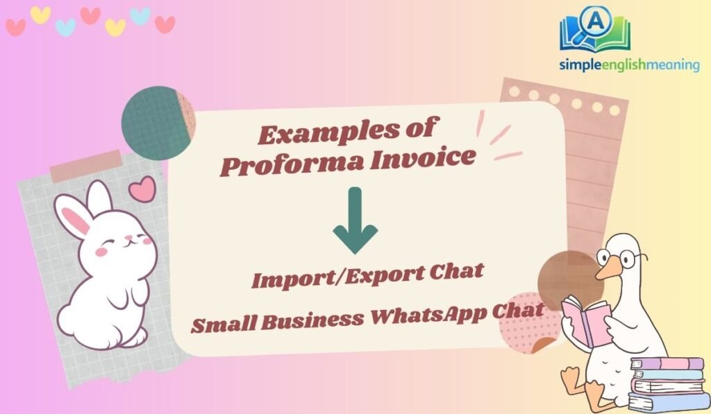 Examples of Proforma Invoice