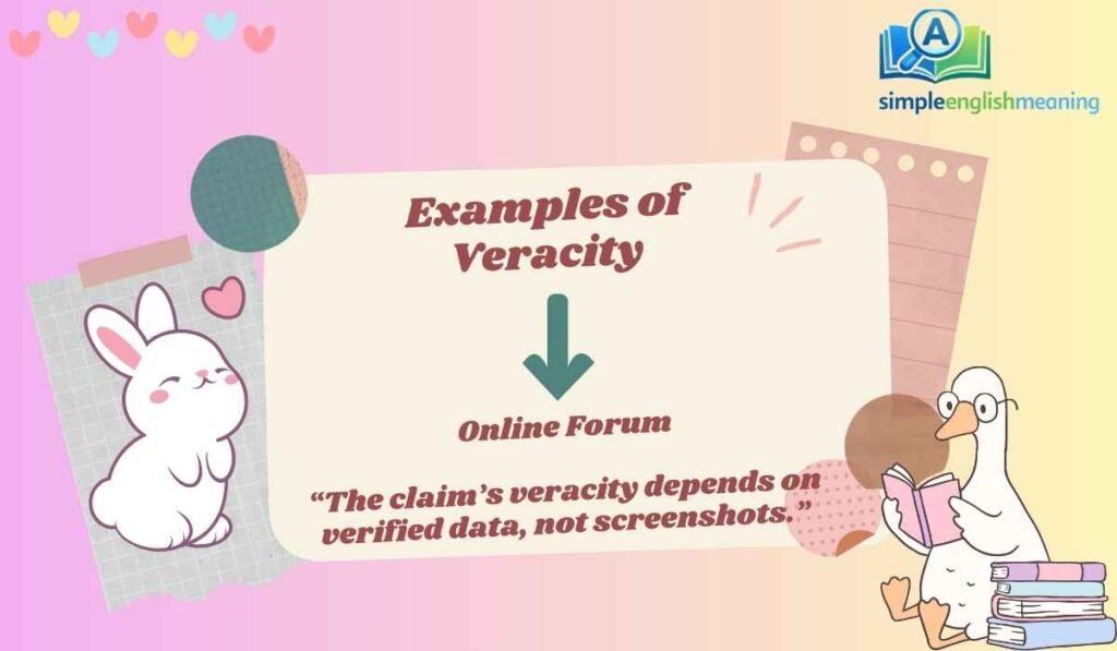 Examples of Veracity